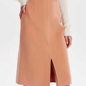 Goelia Double Face Wool Midi Skirt